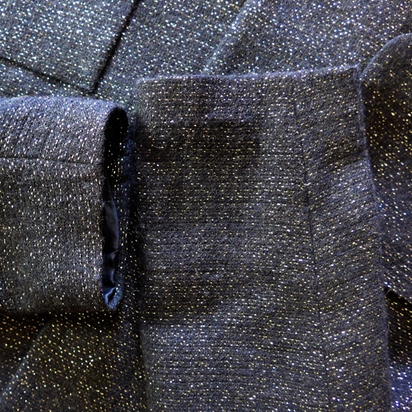 Il Gufo Girls 10 Metallic Thread Navy Coat - Picture 6 of 15